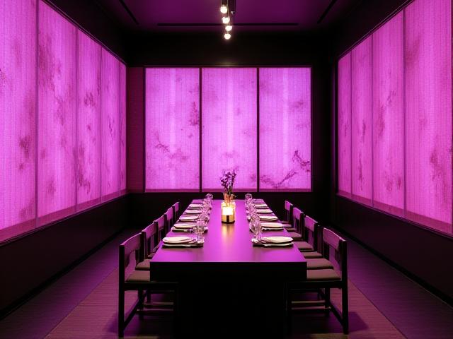 プライベートダイニングの和モダンな内装